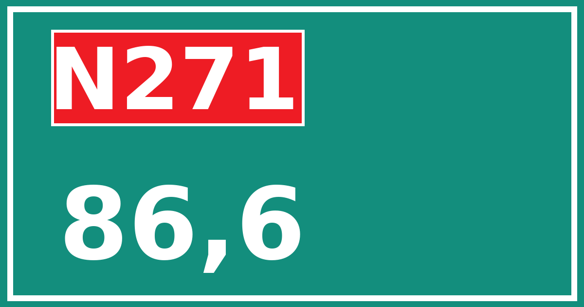 Hectometerbord N271 86,6