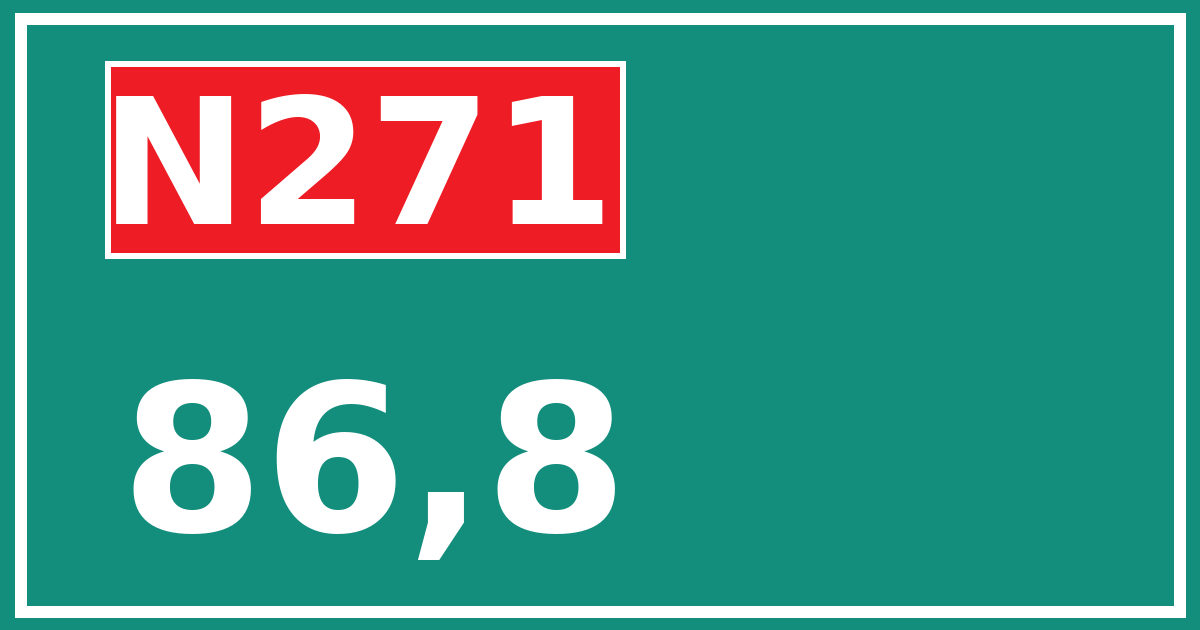 Hectometerbord N271 86,8