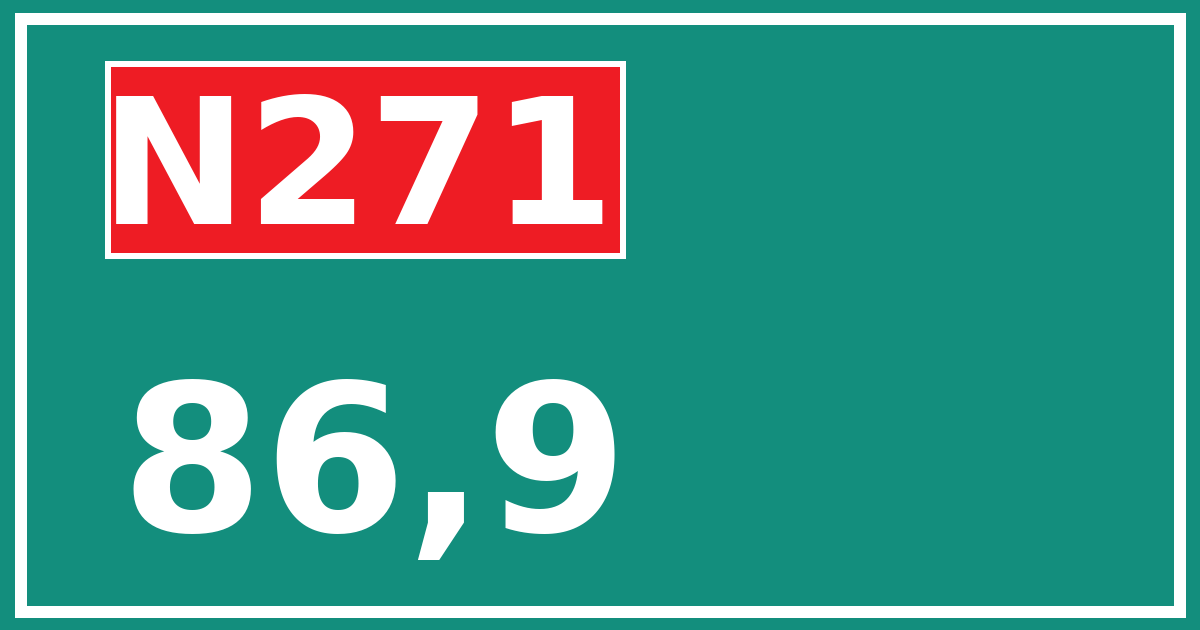 Hectometerbord N271 86,9