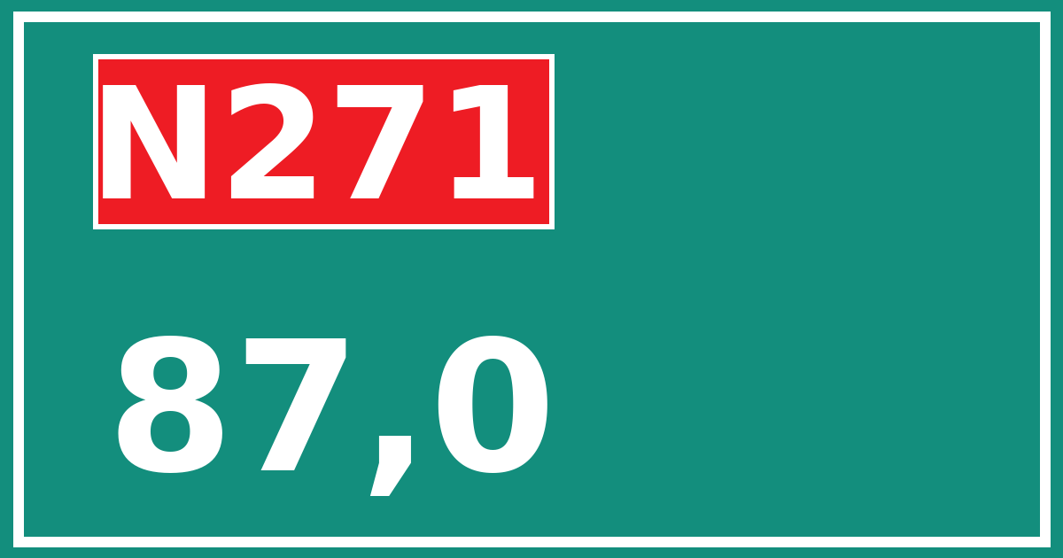 Hectometerbord N271 87,0