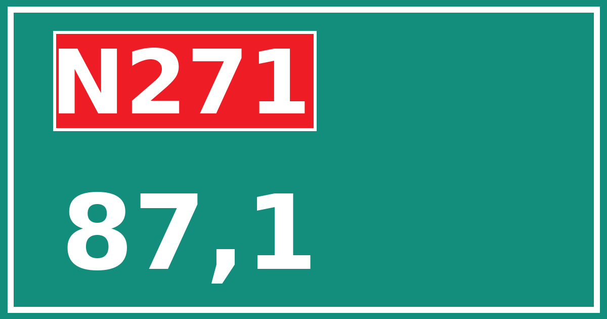 Hectometerbord N271 87,1