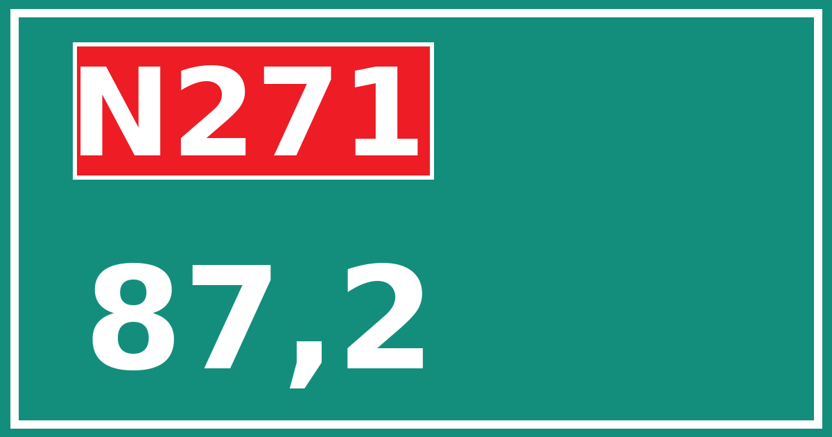 Hectometerbord N271 87,2