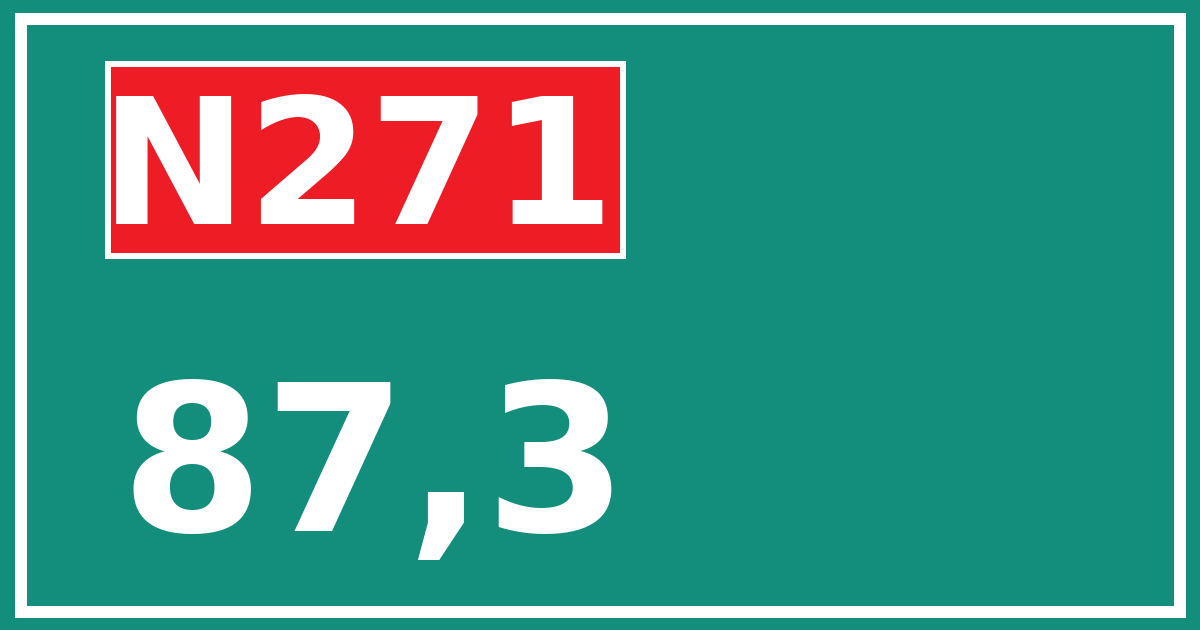Hectometerbord N271 87,3