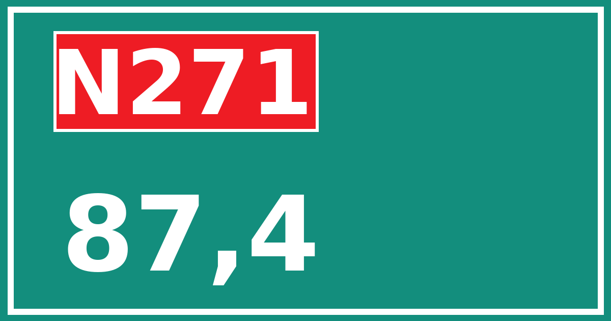 Hectometerbord N271 87,4