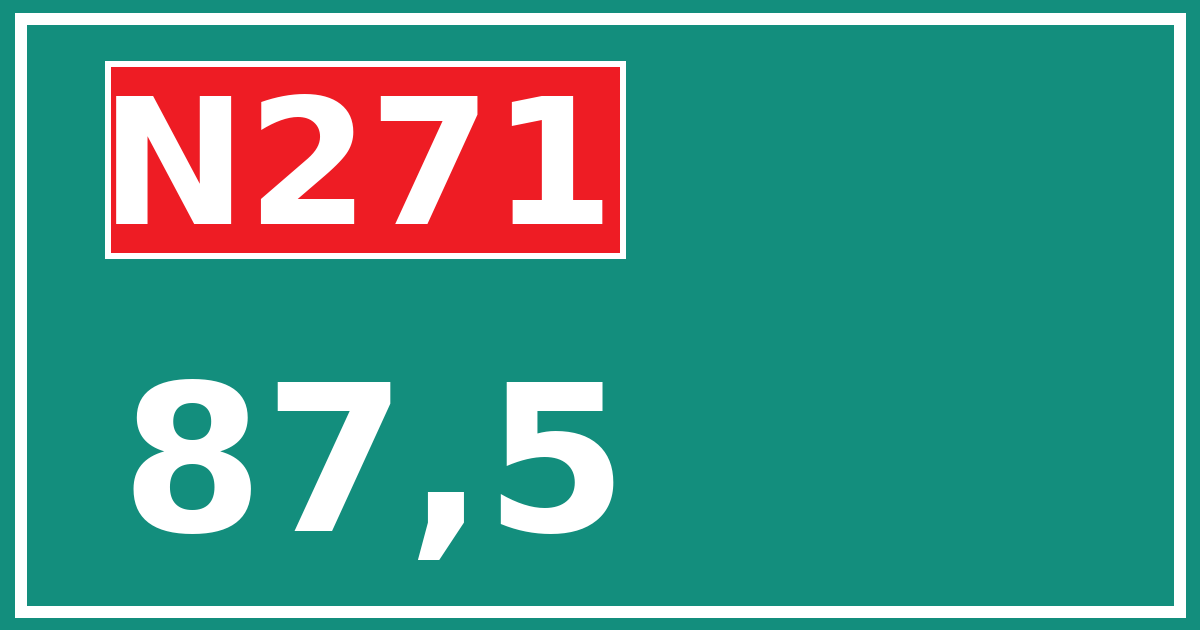 Hectometerbord N271 87,5