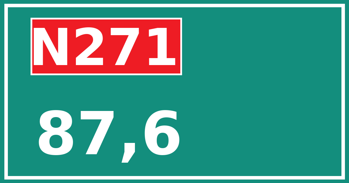 Hectometerbord N271 87,6