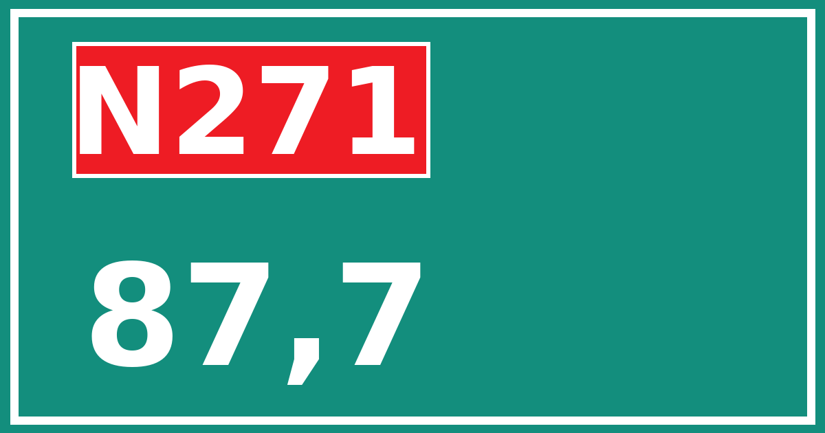 Hectometerbord N271 87,7