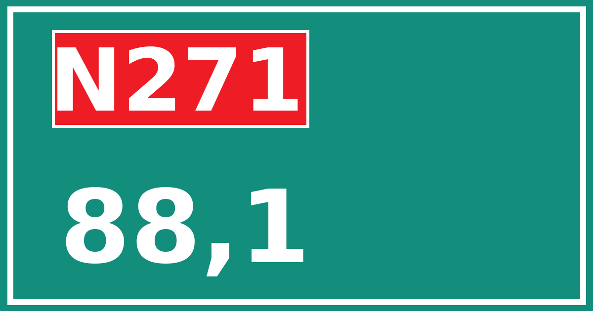 Hectometerbord N271 88,1