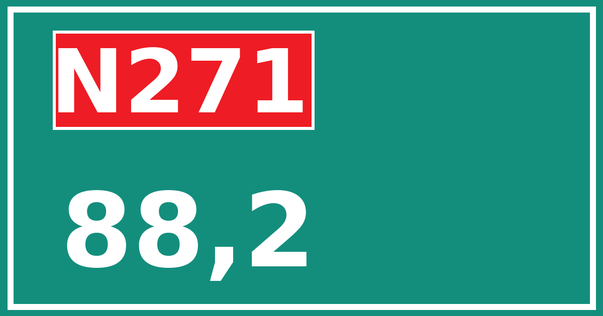 Hectometerbord N271 88,2