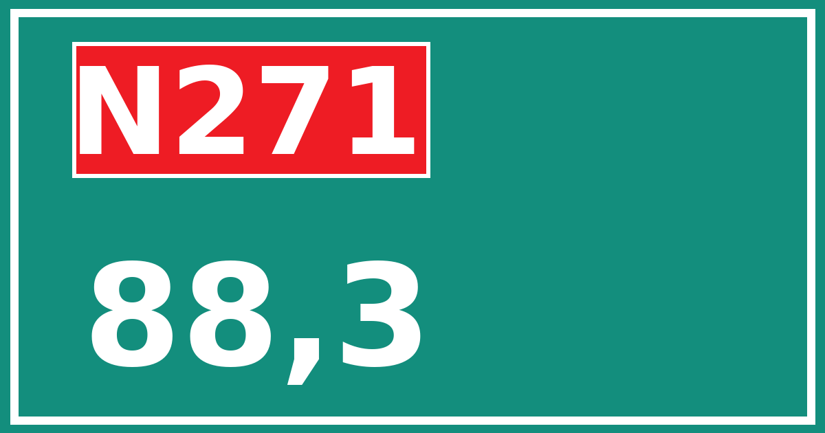 Hectometerbord N271 88,3