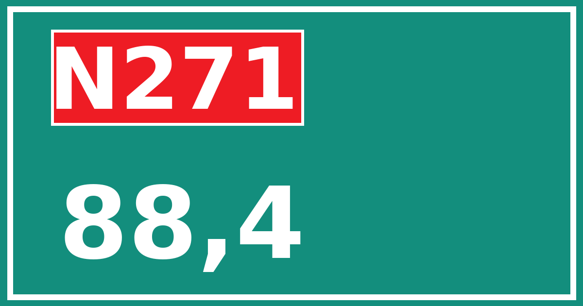 Hectometerbord N271 88,4