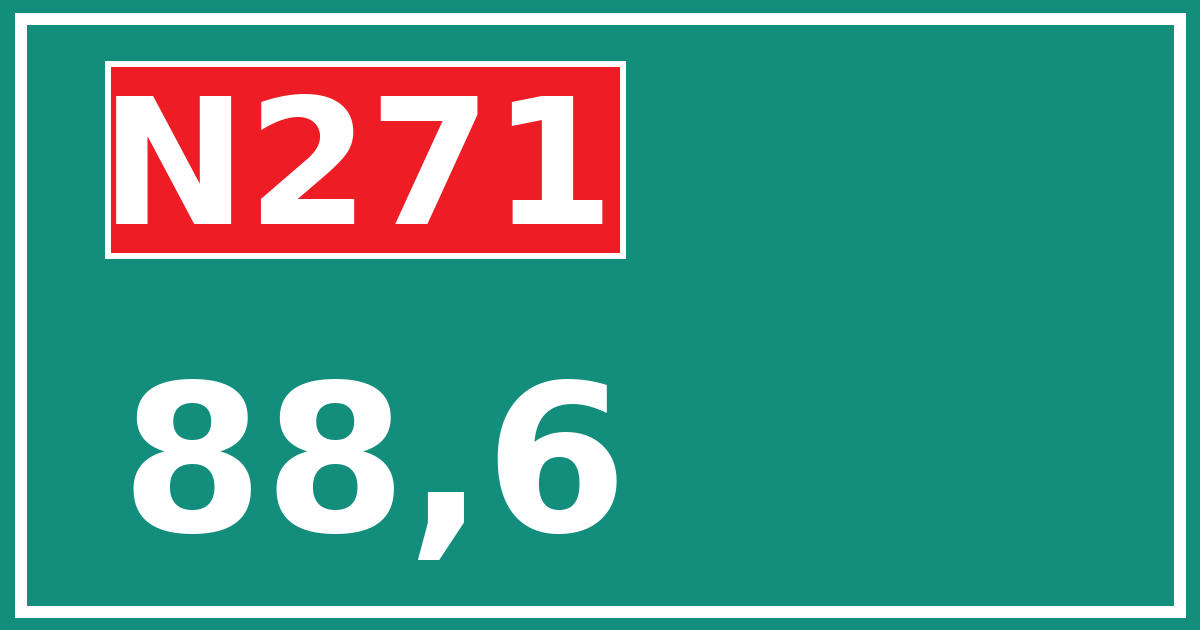 Hectometerbord N271 88,6