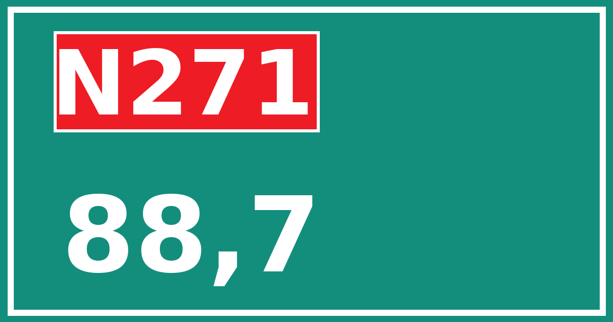 Hectometerbord N271 88,7