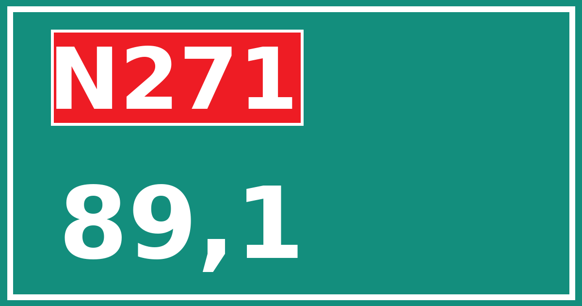 Hectometerbord N271 89,1