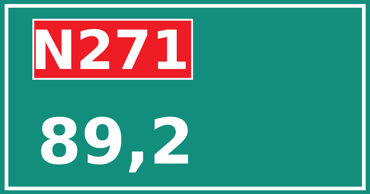 Hectometerbord N271 89,2