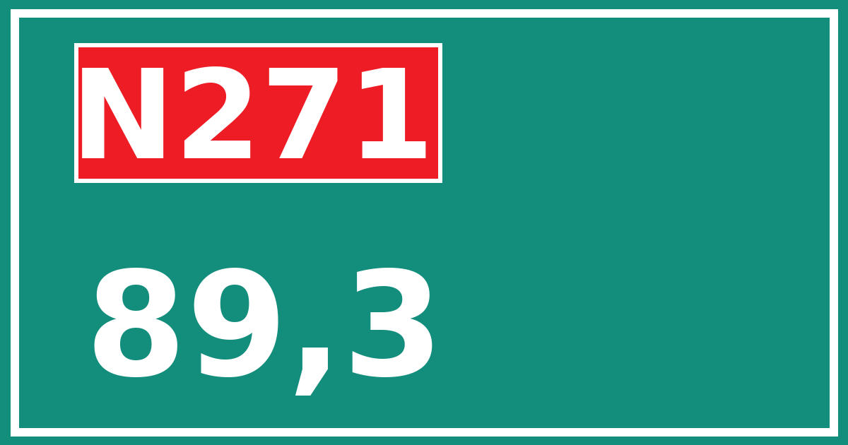 Hectometerbord N271 89,3