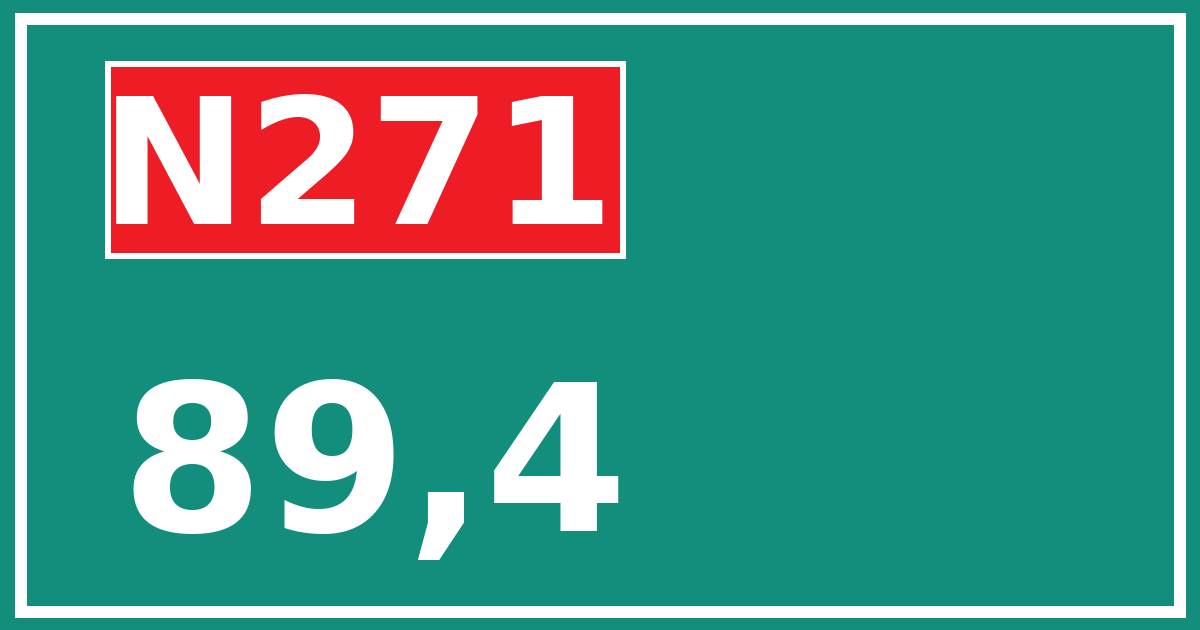 Hectometerbord N271 89,4