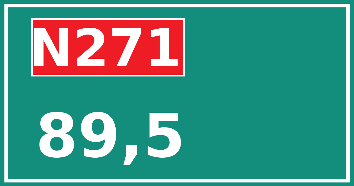 Hectometerbord N271 89,5