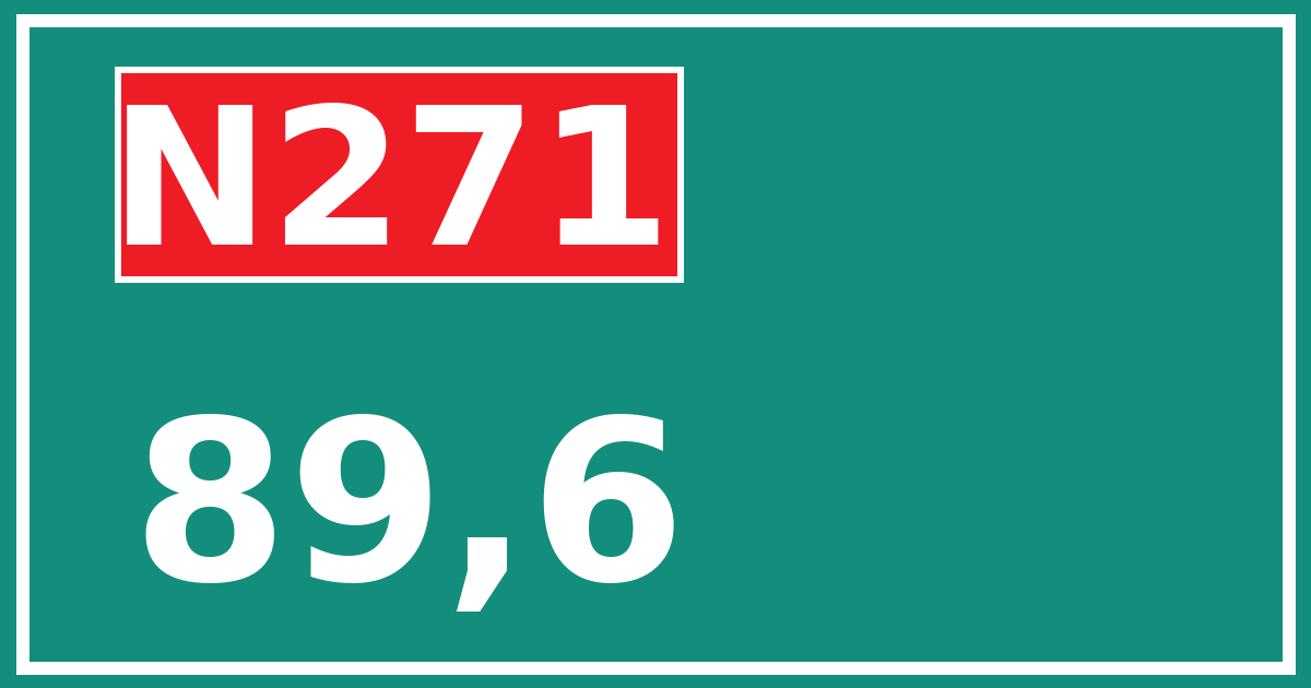 Hectometerbord N271 89,6