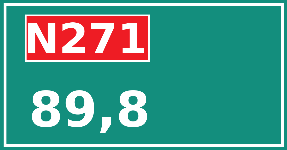 Hectometerbord N271 89,8
