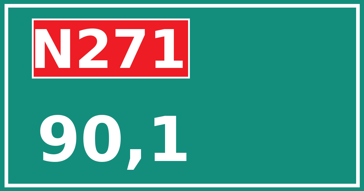 Hectometerbord N271 90,1