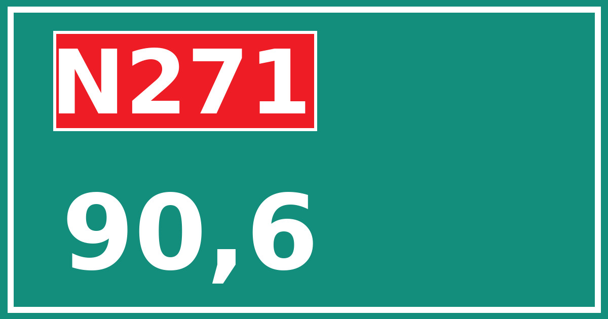 Hectometerbord N271 90,6