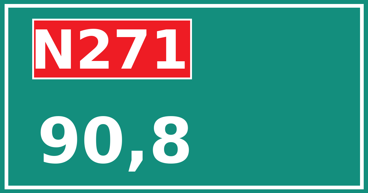 Hectometerbord N271 90,8