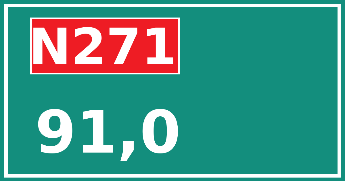 Hectometerbord N271 91,0