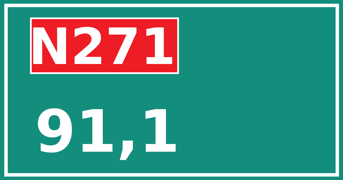 Hectometerbord N271 91,1