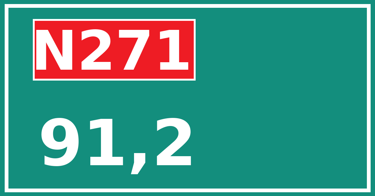 Hectometerbord N271 91,2