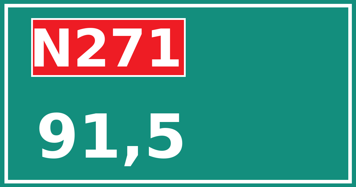 Hectometerbord N271 91,5