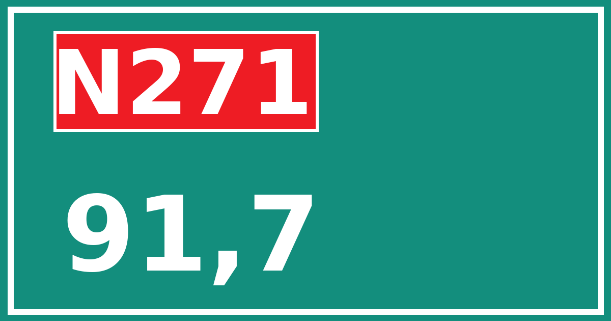 Hectometerbord N271 91,7