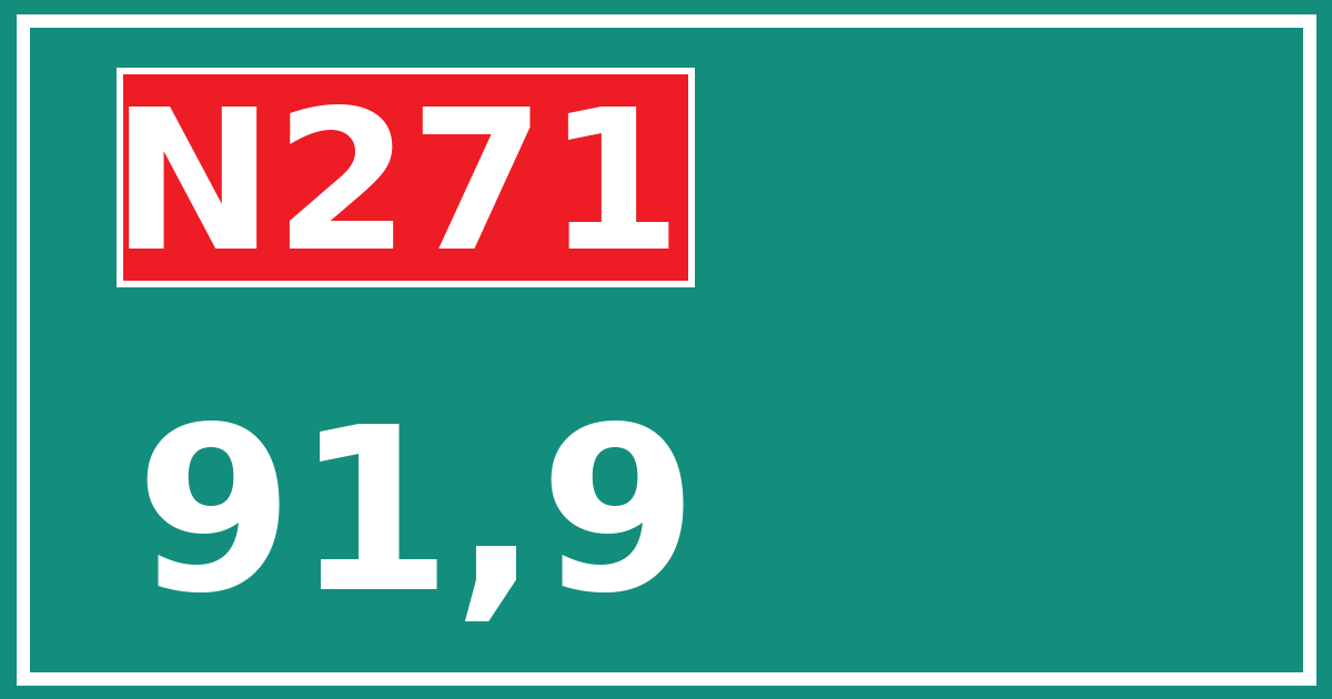 Hectometerbord N271 91,9