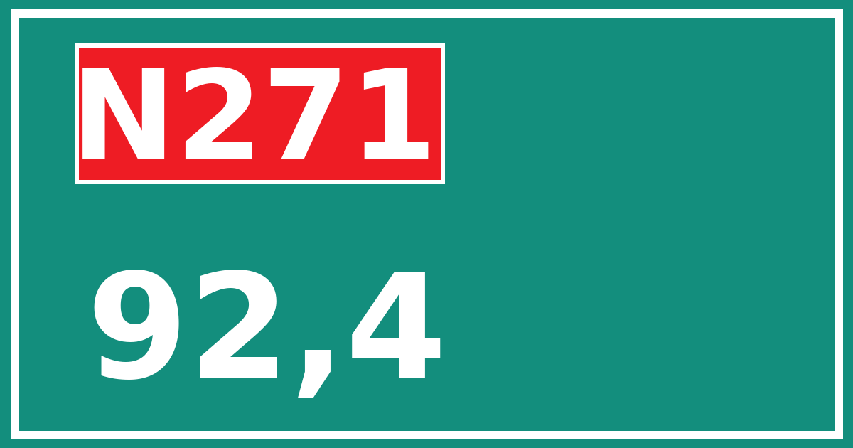Hectometerbord N271 92,4