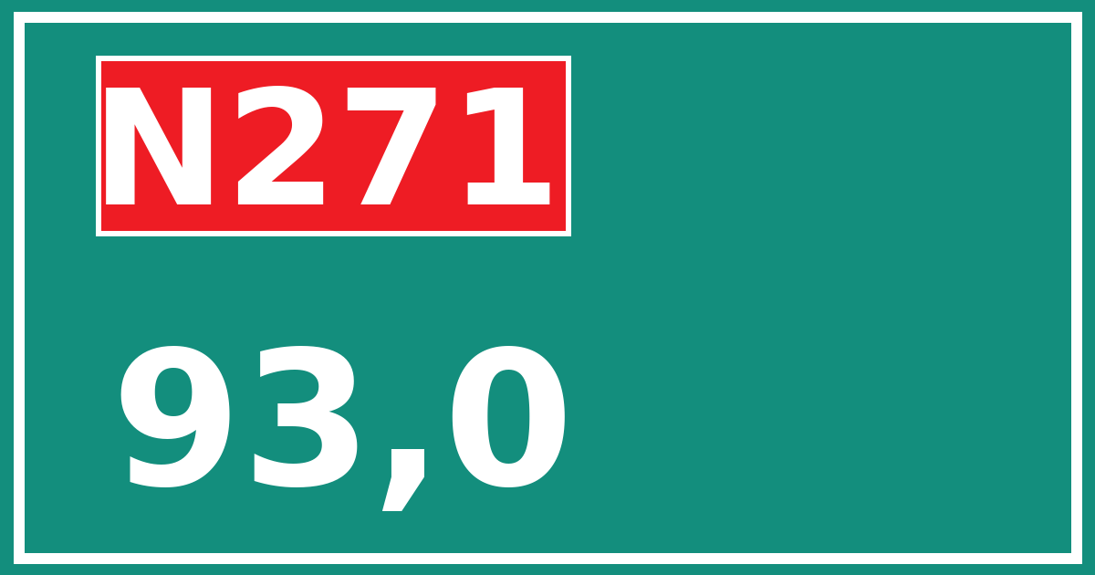 Hectometerbord N271 93,0