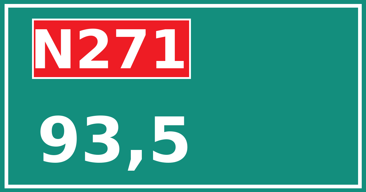 Hectometerbord N271 93,5