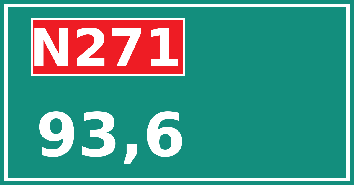 Hectometerbord N271 93,6
