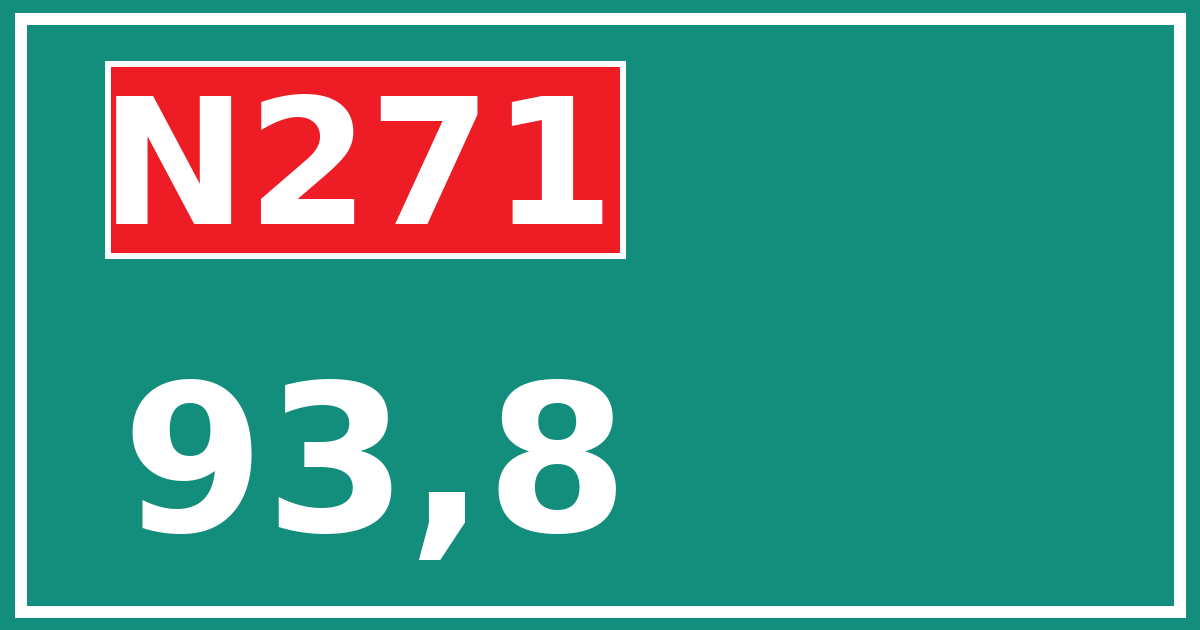 Hectometerbord N271 93,8
