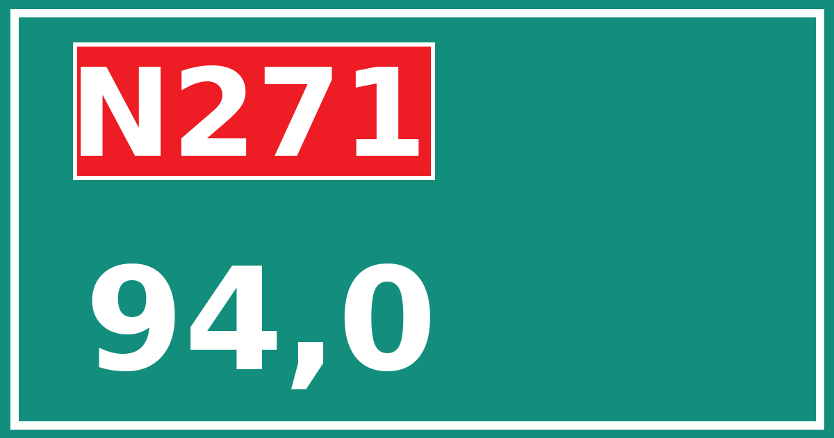Hectometerbord N271 94,0
