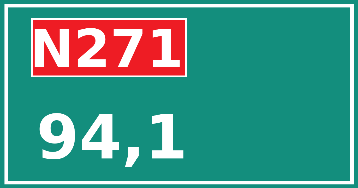 Hectometerbord N271 94,1