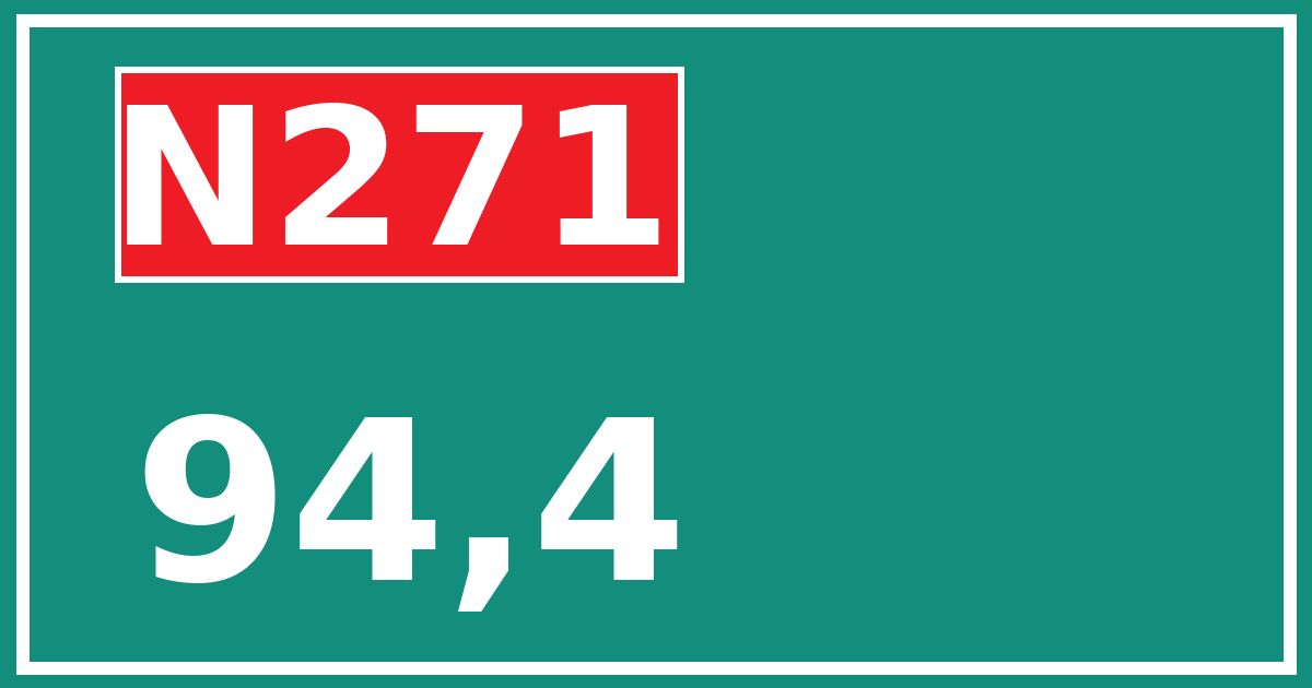 Hectometerbord N271 94,4