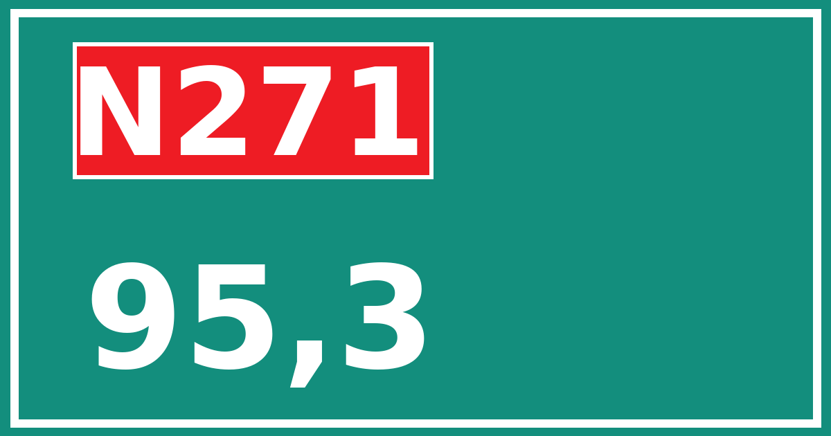 Hectometerbord N271 95,3