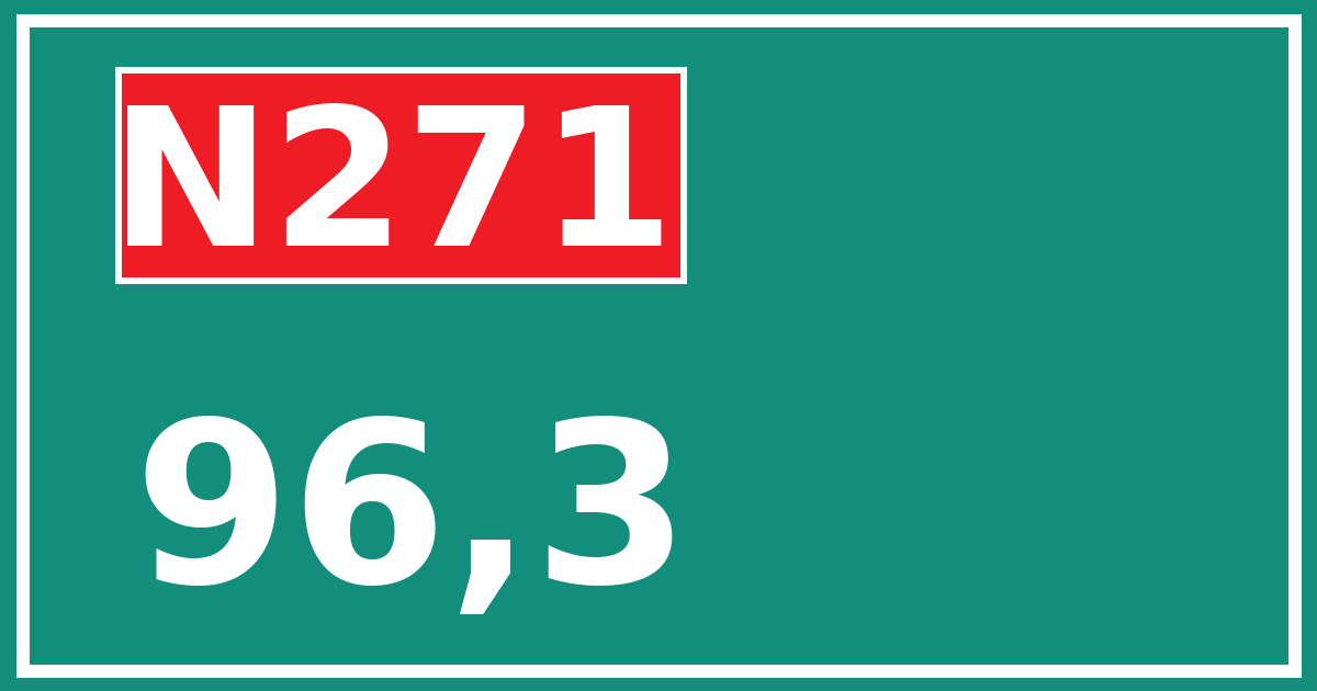 Hectometerbord N271 96,3