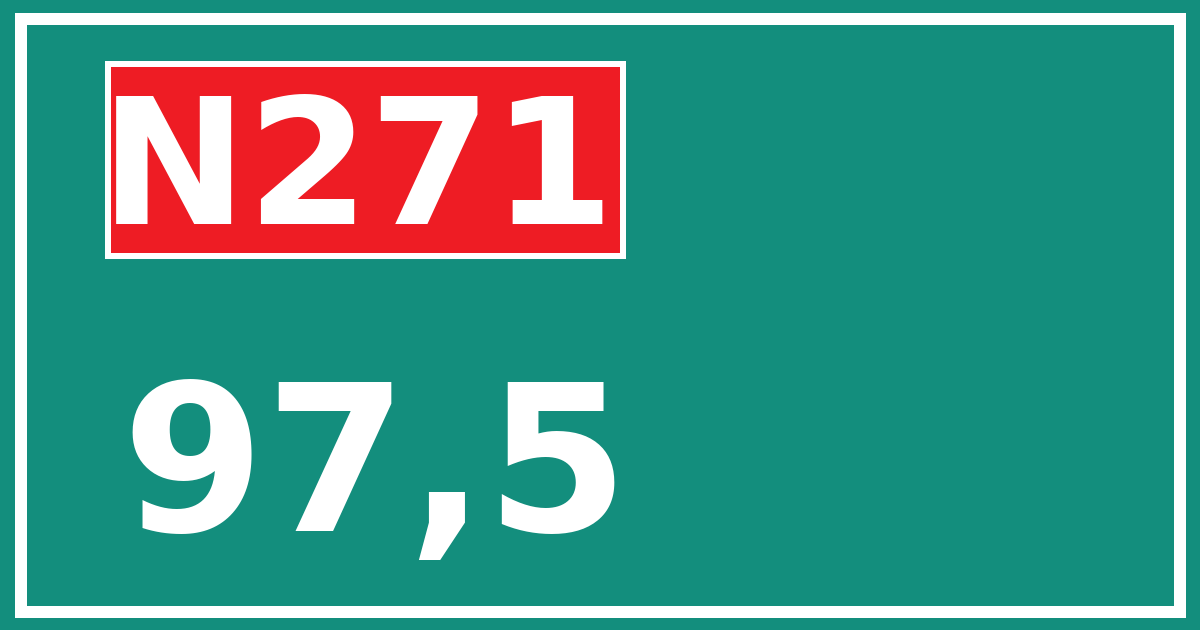 Hectometerbord N271 97,5