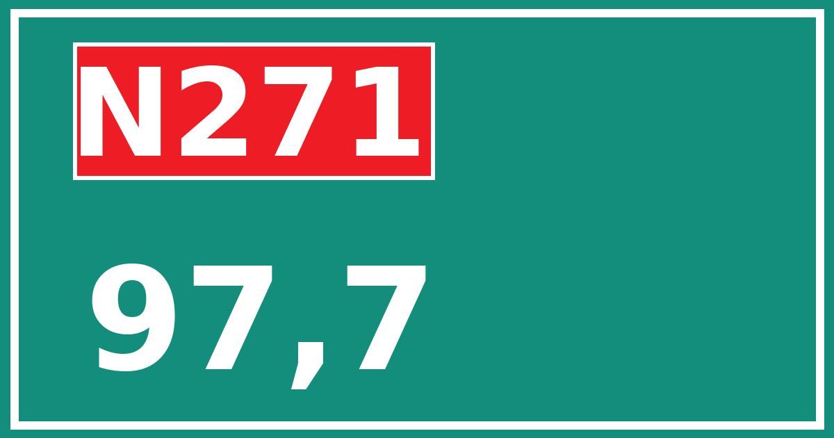 Hectometerbord N271 97,7