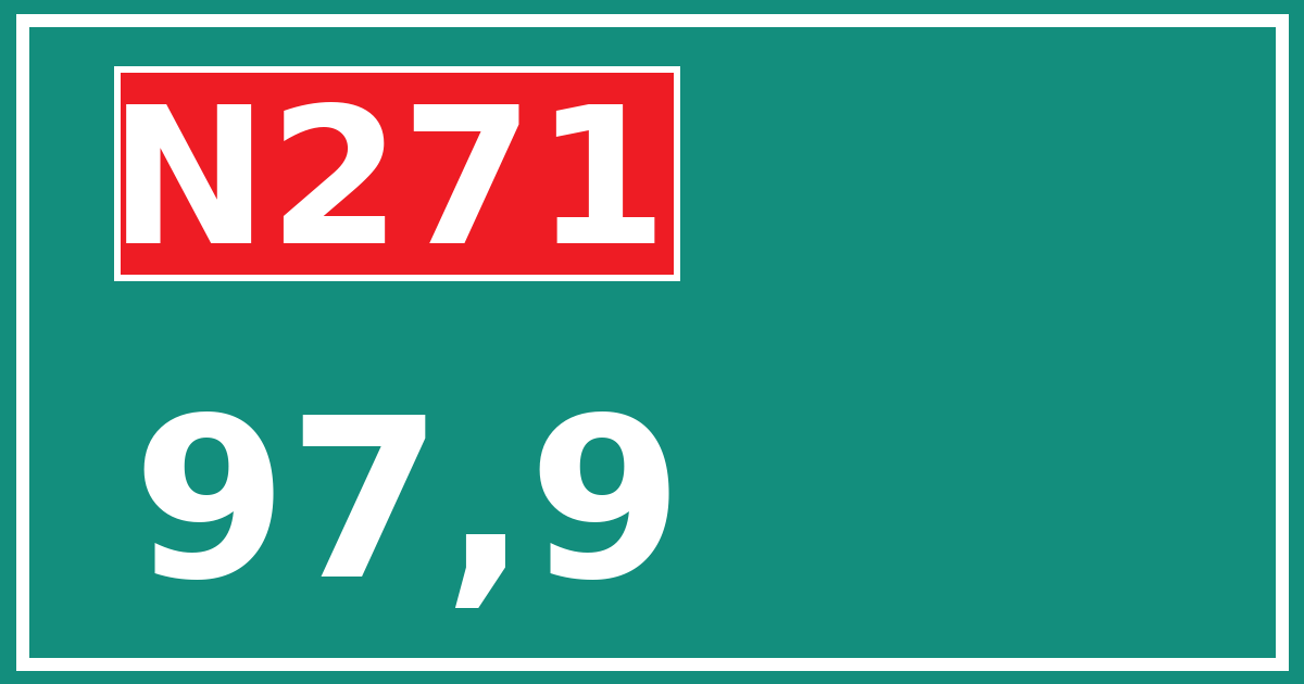 Hectometerbord N271 97,9