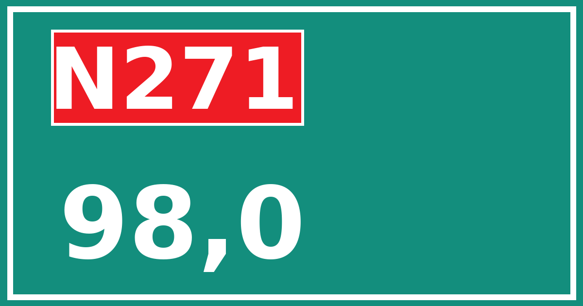 Hectometerbord N271 98,0