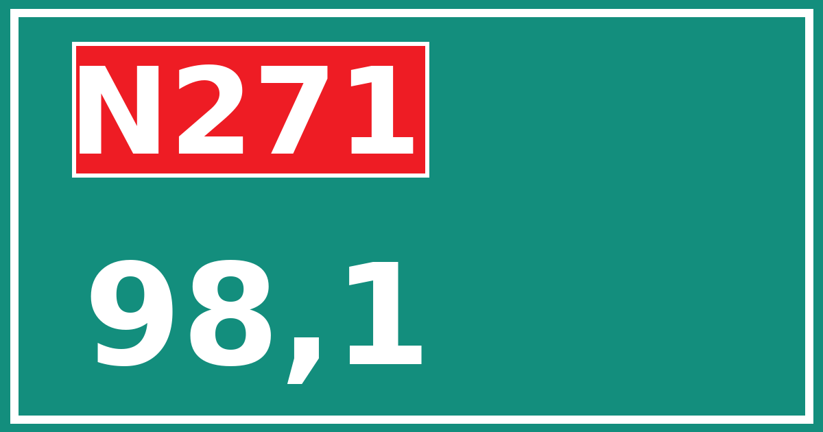 Hectometerbord N271 98,1