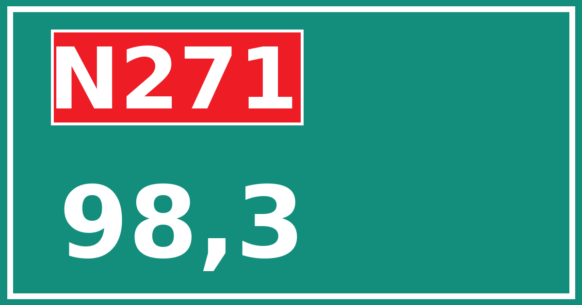 Hectometerbord N271 98,3