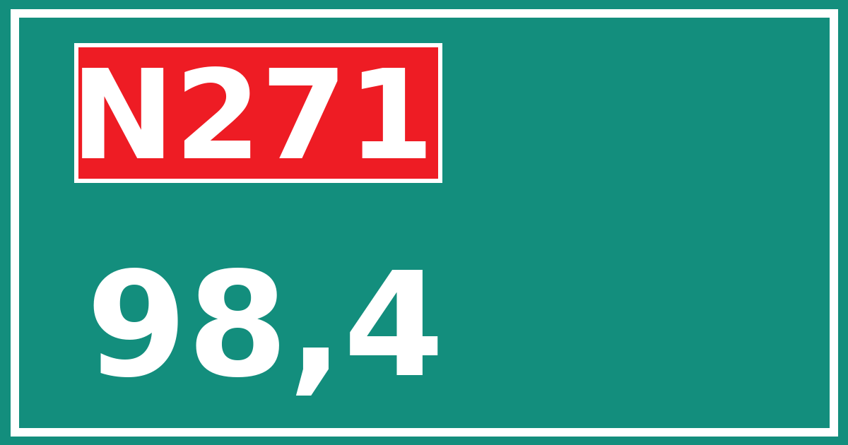 Hectometerbord N271 98,4